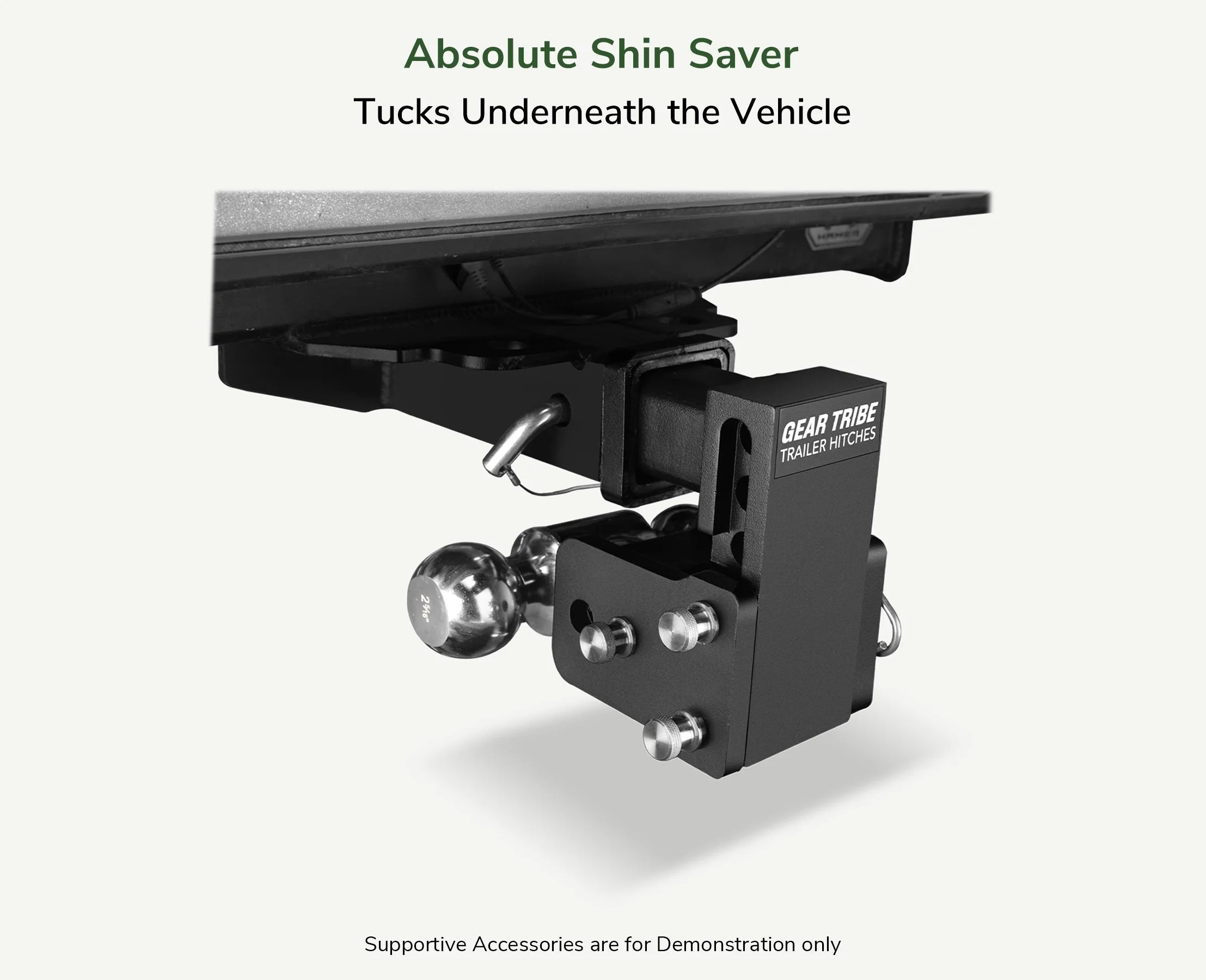 GearTribe Towmaster Trailer Hitch Ball Mount Fits 2" Receiver, 3" Drop